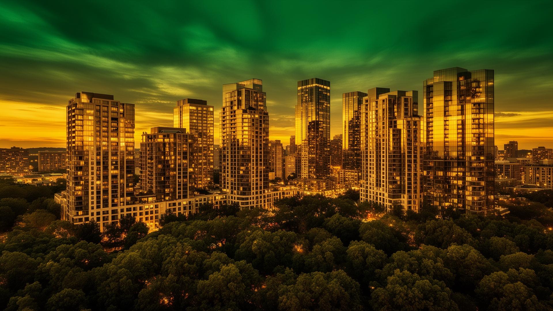 Atlanta skyline at golden hour
