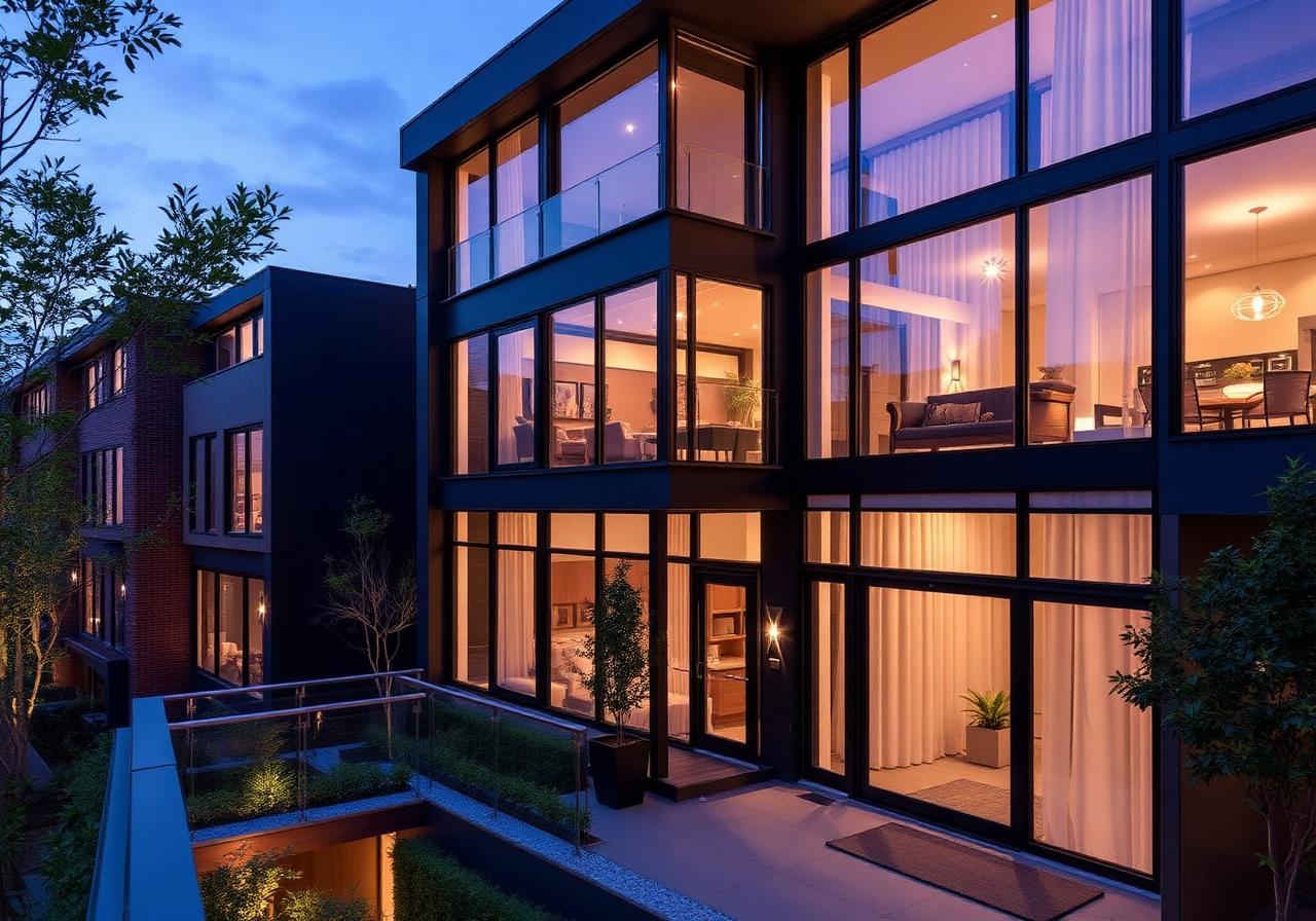 Modern Glass Townhome