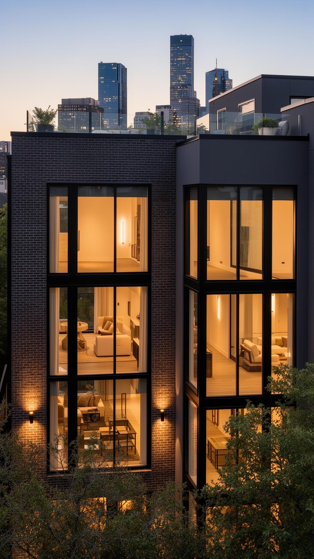 Modern Glass Townhome